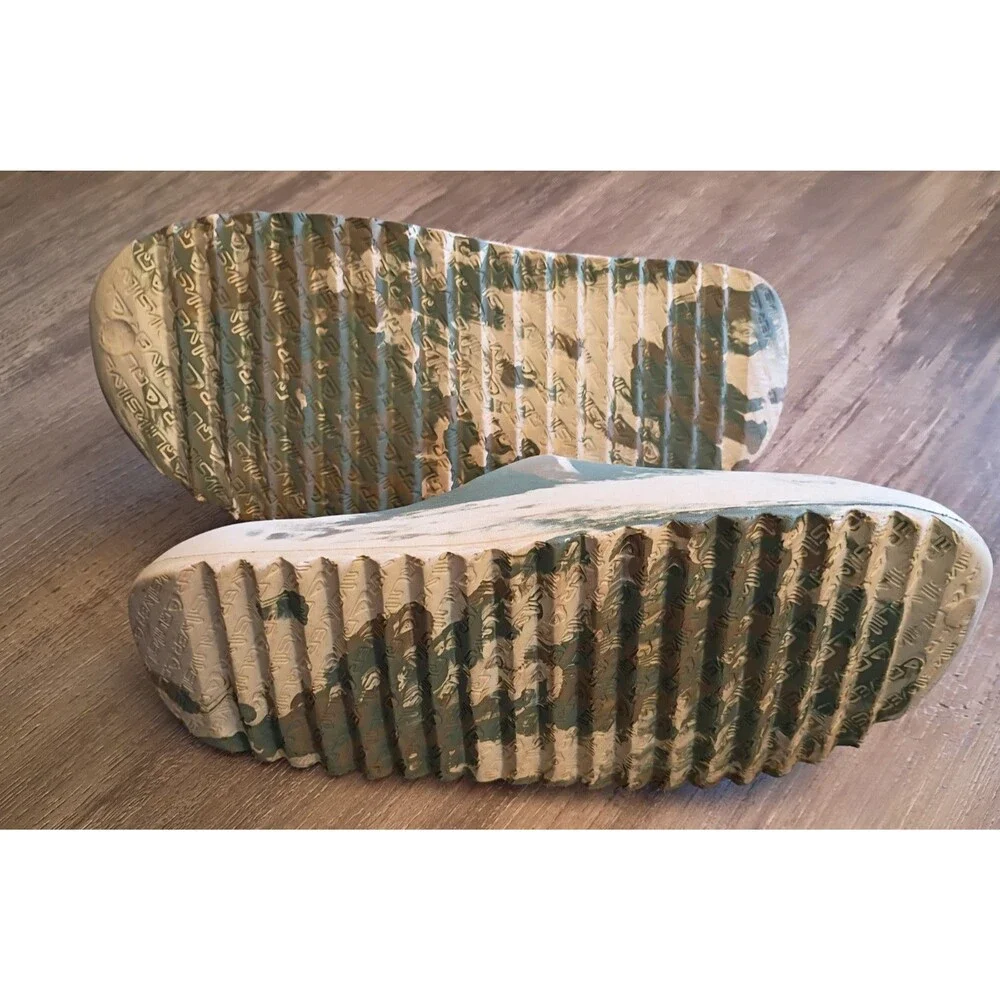 Quiksilver Men’s Camouflage Slide Sandals Slip-On Rubber Upper Logo US 12